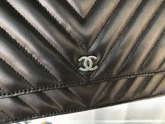 HyperPeter With Gold Flap Bag  Silver Lambskin Hardware  CHANEL 0609
